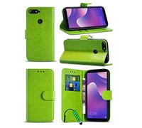 Microsoft Lumia 650 Cases, Premium Leather Wallet Case with Card Slots [Stand Case Cover Magnetic Closure] Leather Folio Case Microsoft Lumia 650 / RM-1152 Phone Cover - Green