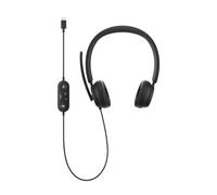 Microsoft Modern USB C Wired Headset Noise Reduction Mic Boom - Black