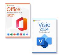 Microsoft Office 2021 Professional Plus + Microsoft Visio 2024 Professional license for 3 PCs