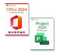 Microsoft Office 2024 Professional Plus + Microsoft Project 2024 Professional license for 3 PCs