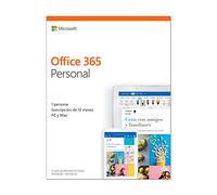 MICROSOFT OFFICE 365 PERSONAL - WORD - EXCEL - POWERPOINT - ONENOTE - OUTLOOK - PUBLISHER - ACCESS - 1 USUARIO/1 AÑO - MULTIDISPOSITIVO