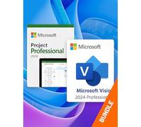 Microsoft Project 2024 Pro + Microsoft Visio Pack 2024 Pro Bundle (PC) - Microsoft Key - GLOBAL