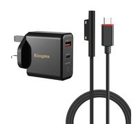 Microsoft Surface Laptop Charger 65W Surface Pro Charger, Microsoft Surface Pro 11 PD Fast GaN Laptop Wall Charger Compatible with Surface Pro 3/4/5/6/7/8/9/10/X Surface Go/Book/Studio i5