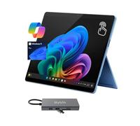 Microsoft Surface Pro 11, 13" 120Hz 2.8K Touchscreen, Copilot+ PC Tablet, 10-Core Snapdragon X Plus w/AI NPU, 16GB RAM, 256GB SSD, WiFi 7, 4K Webcam, Docking Station, Win 11, WiFi Only, Sapphire