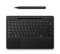 Microsoft Surface Wireless Flex Keyboard with Slim Pen for Surface Pro 11/10/9/8, Wireless Charge Pen Storage, Backlit, Alcantara, up to 10m Connectivity, Magnetic, Mechanical Keys, Copilot, Black