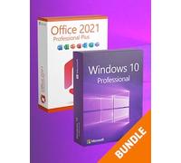 Microsoft Windows 10 Professional & Microsoft Office 2021 Professional Plus Bundle (PC) - Microsoft Key - GLOBAL