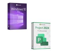 Microsoft Windows 10 Professional + Microsoft Project 2024 Professional license for 3 devices