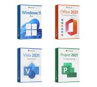 Microsoft Windows 11 Professional + Microsoft Project 2021 Professional + Microsoft Office 2021 Professional + Microsoft Visio 2021 Standard license for 3 devices