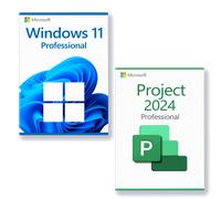 Microsoft Windows 11 Professional + Microsoft Project 2024 Professional license for 3 PCs