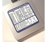 Microsoft Word for MacOS Keyboard Shortcut Quick Reference Sticker - Work Smarter and Faster - Great for Learning Word on MacBook - Vinyl - Size 3" x 3" for Any MacBook Size