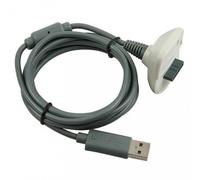 MICROSOFT XBOX 360 CONTROLLER BATTERY CHARGING CABLE, ELITE, SLIM, WHITE COLOR