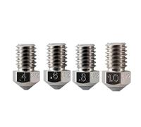 Microswiss CM2 RepRap V5-V6 1.75 Nozzle for Prusa i3 MK2 / MK2S / MK3 / Mini - Copper Core - M2 Hardened Steel Tip - Superior Thermal Performance Value Pack (0.4mm, 0.6mm, 0.8mm, 1.0mm)