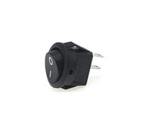 microswitch 20 pcs KCD1-105 16 mm 2-pin 250V 3A Black red Rocker Switch snap Type SPST ON Off Mini Round Position Copper Foot(Style3)