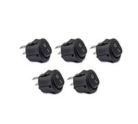 microswitch 5 pcs/10pcs 16mm Diameter Small Round Rocker Switch Black Round Black 2-pin Embedded ON Off Rocker Switch positio (Color : 5 Piece)(10 Piece)