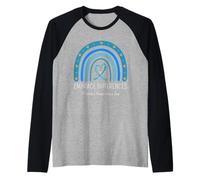 Microtia National Awareness Day Blue Ribbon Microtia Support Raglan Baseball Tee