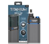 Microtouch Titanium Edge Ear & Nose Trimmer - Dual Rotary Blade Heads with Light - Water Resistant - Travel Friendly - Durable Design - Titanium Coated Blades for Precise, Comfortable Grooming