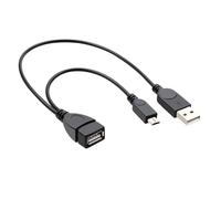 MicroUSB Adapter for Expanding Device Connectivity | MicroUSB and Power Cable 2 in 1 Adapter Replacement for Game Consoles Host Devices with Ease Accessory