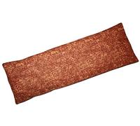 Microwavable Corn Filled Heating Pad and Cold Pack/Washable 100% Cotton Cover (Cross Hatch - Rust, 5.25in W x 17.25in L)