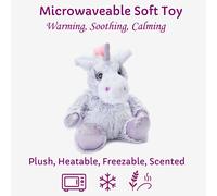 Warmies Plush Marshmallow Unicorn Microwavable Weighted Teddy with French Lavender Scent, Hot or Cold for Cool Relaxation and Warm Relief