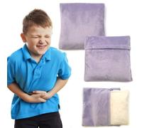 Microwavable Heating Pad, Moist Heat Pad for Pain Relief, Cramps, Menstrual, Tension and Stress, Heat Compress Wrap for Neck, Back, Shoulders, Abdomen, Joints. Clay, Lavender. 5 * 5in, 2 Pcs, Purple