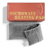 Microwavable Neck Heating Pad with Washable Cover - Unscented Rice Bean Hot Pack for Shoulder, Back, Cramps - Soft Weighted Neck Warmer for Hot/Cold Compress, Sore Muscles & Joints-17.3"×5.3", 1.5 lbs