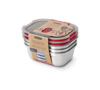 Black+Blum Microwavable Steel Multifunction Meal Prep Box Set Medium, Grey