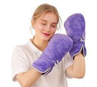 Microwavable Therapy Mittens with Flaxseed - Herbal Hot and Cold Therapy Mitts for Moist Heat Therapy Relief for Hands and Fingers in Cases of Stiff Joints, Trigger Finger, Inflammation