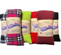 Microwavable Wheat Bags Fleece, Assorted Colours, for Heat Therapy, Lavender Fragrance - Hot & Cold Pack Fleece by First 4 Health (Blue)