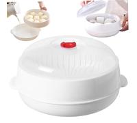 Microwave 7.9'' Round Microwave Vegetable Food Grade Plastic Microwave for Cooking with Lid and Tray Microwavable for Food Kitchen Office