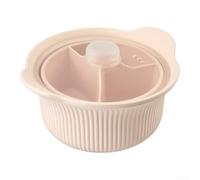 Microwave Air Fryer Steamer Pot with Vented Lid(Beige)