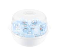Microwave Baby Bottle Steriliser - Pacifier Draining Tray, Household Tableware Organiser | Bottle Steam Cleaner With Lid For Toddler, Steam Sanitiser For Breastfeeding Tools, Kids Feeding Items