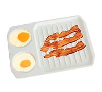 Microwave Bacon and Egg Cooker Bacon Baking Tray Bacon Baking Utensils Microwave Oven Baking Dish (2 Pieces)