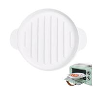 Microwave Bacon Cooker 9.5x7.8in Round Microwave Bacon Tray Silicone Bacon Pan for Oven with Dual Handle Heat Resistant Grooved Bacon Cooker for Home Restaurant Bacon Pan for Oven