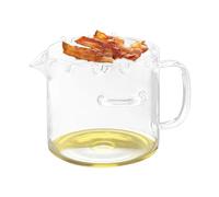Microwave Bacon Cooker, Heat Resistant Glass Pot, Crispier for the Microwave, for Picnic, Grill, Cooker, Kitchen, Cheese, Breakfast, Baking and Grilling