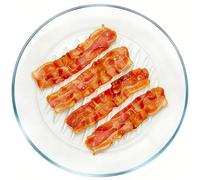 Microwave Bacon Cooker,Round Glass Mirowave Bacon Grill Tray