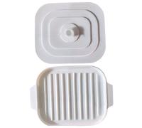 Microwave Bacon Cooker Tray 11x8.2x0.8'' Silicone Bacon Pan with Lid ＆ Handles Bacon Baking Utensils Microwave Oven Baking Dish for Kitchen