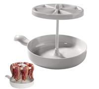 Microwave Bacon Cooker Tray | Reusable Microwave Bacon Rack | Microwavable Bacon Grill | Microwave Bacon Crisper | Meat Heating Rack Plate | Cooking Meat Gadgets