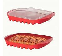Microwave Bacon Crisper with Lid - Ultimate Microwave Bacon Cooker - Fast Bacon Tray for Microwave Cooking - Compact Bacon Cooker Oven - Easy to Clean, Dishwasher Safe Bacon Crisper Tray