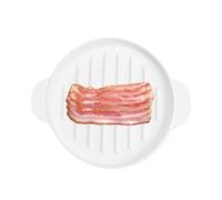 Microwave Bacon Tray Silicone, Bacon Grill Crisper Tray for Fat Drain Defrosting Meals F-Rozen Food, Bacon Rack Crisper Pan for Snacks Pizza Cooking Supplies