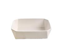 Microwave Baking Dish Ceramic Casserole & Lasagna Pan, 20 * 15 * 5.7cm Deep Rectangular Oven Safe Dish for Baking, Roasting, Serving for Wedding Gift(White)