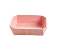 Microwave Baking Dish Ceramic Casserole & Lasagna Pan, 20 * 15 * 5.7cm Deep Rectangular Oven Safe Dish for Baking, Roasting, Serving for Wedding Gift(Pink)