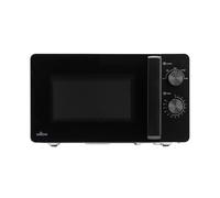 Willow WM20MB 20L 800W Manual Solo Microwave Oven - Compact Countertop Microwave with 5 Power Levels & Defrost Function - Black