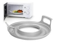 Microwave Co-ol Plate and Spillover Caddy with Handles- Microwave Safe Bowl Holders Microw-ave Handle Tray Micro-Wave Co-ol Caddy for Bowls, Plates and Micro-Wave Meals