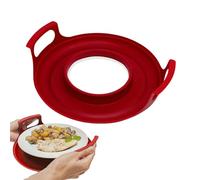 Microwave Co-ol Plate and Spillover Caddy with Handles- Microwave Safe Bowl Holders Microw-ave Handle Tray Micro-Wave Co-ol Caddy for Bowls, Plates and Micro-Wave Meals