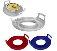 Microwave Cool Caddy with Handles - 1/3pc Microwave Plate Tray for Hot Cold Bowls | Microwave Cool Plate and Spillover Caddy | Microwave Plate Tray Microwave Handle Tray Hot Bowl Holder