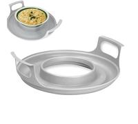 Microwave Cool Caddy with Handles - 1/3pc Microwave Plate Tray for Hot Cold Bowls | Microwave Cool Plate and Spillover Caddy | Microwave Plate Tray Microwave Handle Tray Hot Bowl Holder