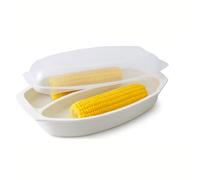 Microwave Corn Steamer for Corn on the Cob - Fast & Easy Cooking Pot | Fat-Free Healthy Steaming | BPA-Free Kitchen Gadget for Quick Meals | Ideal for 2 Corns | Dishwasher Safe (Pack of 1)
