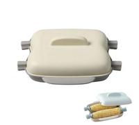 Microwave Corn Steamer with Lid, Microwave Corn On The Cob Cooker, 2 Corns Cobs Steaming Tool for Vegetables, Corns & Hot Dogs, Kitchen & Dorm Cooking Tool