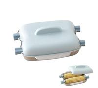 Microwave Corn Steamer with Lid, Microwave Corn On The Cob Cooker, 2 Corns Cobs Steaming Tool for Vegetables, Corns & Hot Dogs, Kitchen & Dorm Cooking Tool