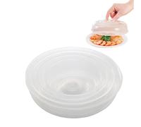 Microwave Cover for Food, Plate Dish Cover Plastic Splatter Guard Microwave Plate Bowl Splatter Cover Transparent Lids Splash Oven Lid for Preservation Heated Food (Medium 17cm)